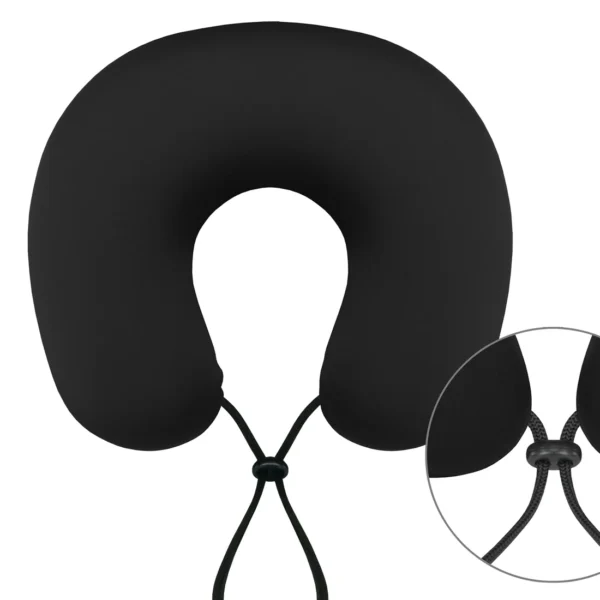 Travesseiro de Pescoço p/ Viagem Médio Cor Preto - Imagem 2