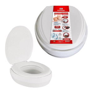Assento Elevado p/ Vaso Sanitário 13,5 cm Slim Almofadado Mebuki Cor Branco