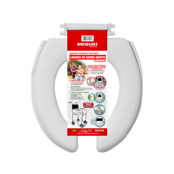 Assento Oval p/ Cadeira de Banho Aberto