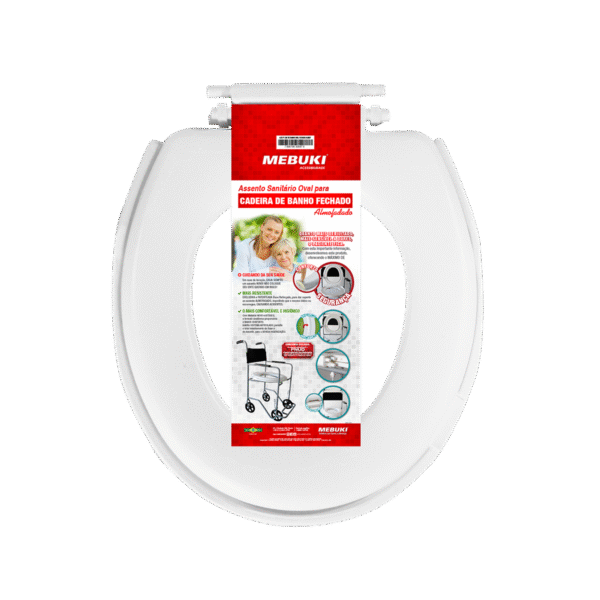 Assento Oval Cadeira de Banho Fechado Almofadado