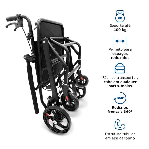 Cadeira de Transporte até 100 Kg Dellamed - Imagem 2